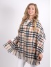 Soft Color Plaid Blanket Scarf 